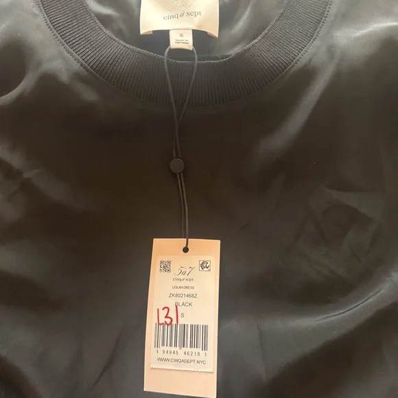 Cinq à Sept Leilah Silk Mini Dress Black Ruffle Flounce Dropped Waist Sz S NWT - Picture 8 of 16